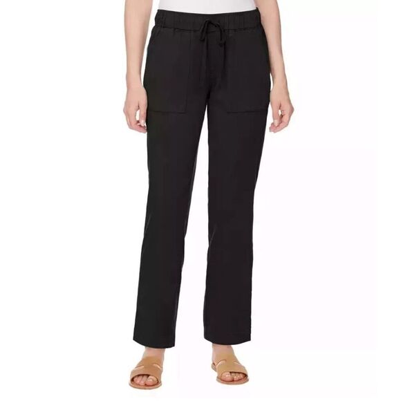 NWT BUFFALO DAVID BITTON Soft Tencel Pull-On Pants Women’s Size XXL Black Travel - Picture 1 of 8